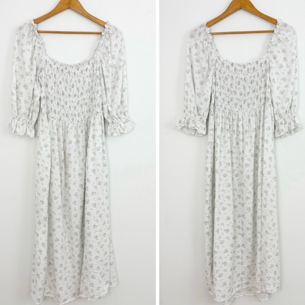 H&M • Gorgeous floral smocked midi dress